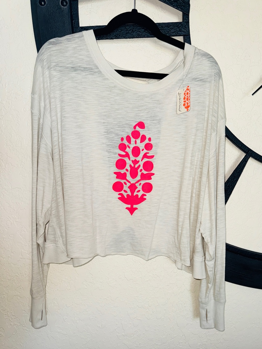 Free People My Time Layer Logo Long Sleeve - Medium